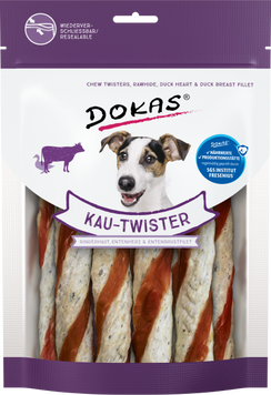 Лакомства для собак Dokas Трубочки из кожи коровы с уткой, 200 г 9105659 фото