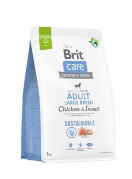 Сухой корм Brit Care Dog Sustainable Adult Large Breed для собак больших пород, с курицей и насекомыми, 3 кг BC_172182 фото