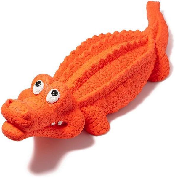 Іграшка для жування Derby Alligator з пищалкою DD1008-orange фото