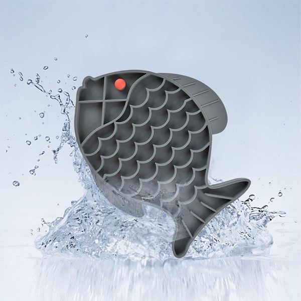 Силиконовый коврик для лизания для собак Derby Fish Shaped Dog Lick Mat PF0051-3 grey фото
