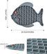 Силиконовый коврик для лизания для собак Derby Fish Shaped Dog Lick Mat PF0051-3 grey фото 6
