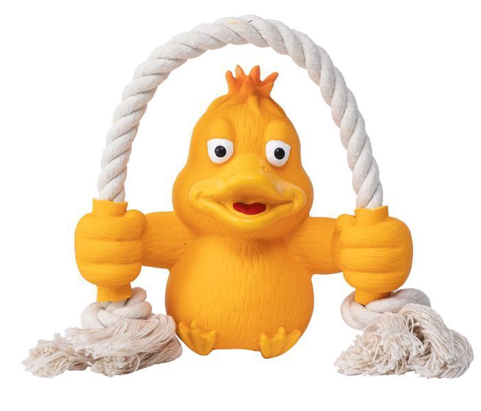 Игрушка для собак Quapas! Dog Toy Fun Duck with rope Q17681 фото