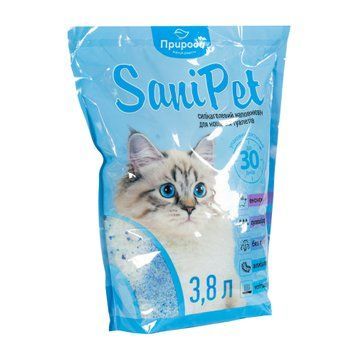 Наполнитель для кошачьего туалета Природа Sani Pet силикагелевый, 3,8 л PR240266  3,8L_СПЕЦЦЕНА фото