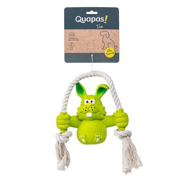 Іграшка для собак Quapas! Dog Toy Fun Rabbit with rope Q17683 фото