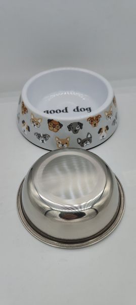 Меламиновая миска с чашей из нержавеющей стали Derby AH005 Dogs AH005-S4 фото