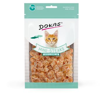 Лакомства для собак Dokas Мини-стейки из лосося и трески, 40 г 6792105 фото