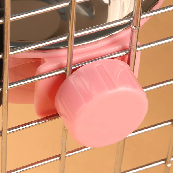 Миска с креплением к клетке/вольеру Derby Fixable Pet Bowl PF0025-M-pink фото