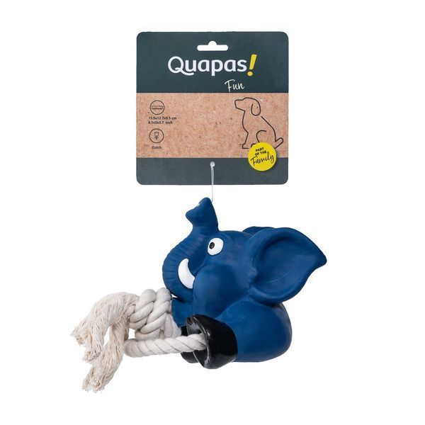 Игрушка для собак Quapas! Dog Toy Fun Elephant with rope Q17684 фото