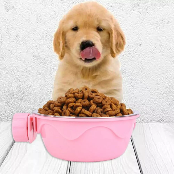 Миска с креплением к клетке/вольеру Derby Fixable Pet Bowl PF0025-M-pink фото