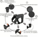 Дрессировочная шлейка для собак с ручкой NK-HP-41-1 фото 4