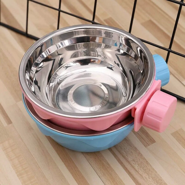 Миска з кріпленням до клітки/вольєру Derby Fixable Pet Bowl PF0025-M-blue фото