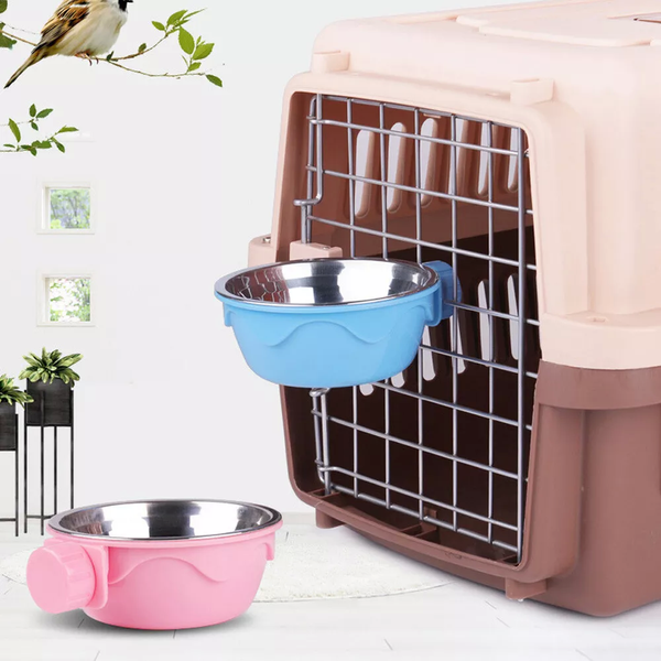 Миска з кріпленням до клітки/вольєру Derby Fixable Pet Bowl PF0025-M-blue фото