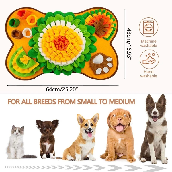 Килимок для нюхання для собак Derby Pet Shuffle Mat yellow HB2402 фото