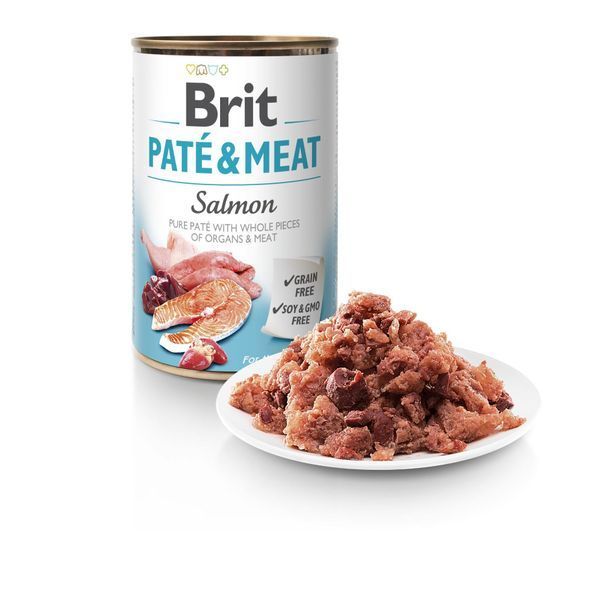 Влажный корм Brit Care Pate & Meat для собак, с лососем, 400 г 100864/100071/0267 фото