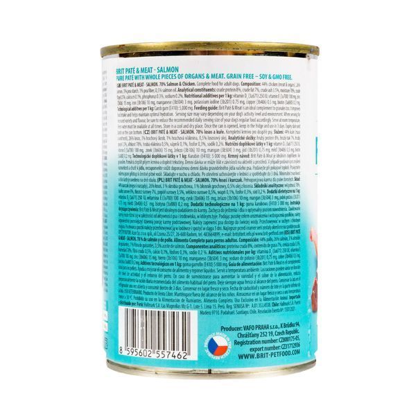Влажный корм Brit Care Pate & Meat для собак, с лососем, 400 г 100864/100071/0267 фото