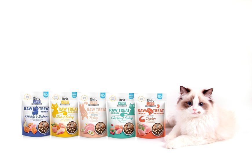 Ласощі для кошенят Brit Raw Treat Kitten Freeze-dried з куркою і лососем, 40 г BC_112187 фото